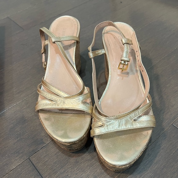 Kate Spade Platform Wedge Sandals Talanse - Size 7 - Picture 7 of 9